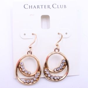 Charter Club Gold Tone Drop Earrings New with tags